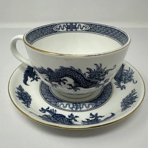 Hammersley Stoke On Trent Blue Dragon Bone China Cup & Saucer Set E 570 Longton - Picture 1 of 9