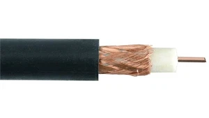 RG59 CCTV / Security Coax Cable BLACK - premium quality - Pick your length - Picture 1 of 7