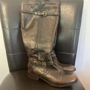 Stivali in pelle marrone Frye donna taglia 7M made in India - Foto 1 di 7