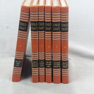 Vintage Childcraft Serie 1949 Buchsatz (6 von 14) Bände 3, 4, 5, 6, 7, 8 - Bild 1 von 8