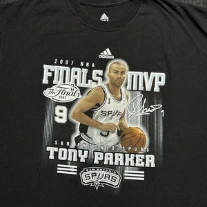 San Antonio Spurs Tony Parker 2007 NBA Finals MVP Champions Adidas Shirt Sz XL - Picture 1 of 6