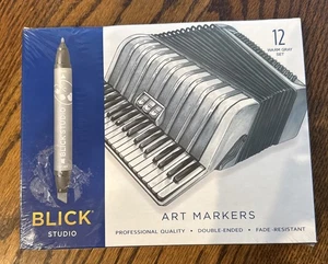 Blick Studio Marker Set - Warm Grays, Set of 12 New in box - Picture 1 of 4