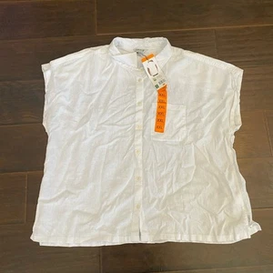 New Orvis Linen Blend White Tops Women’s Size XXL - Picture 1 of 7