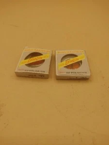 2 Vintage EDNALITE Gold Heritage Optical Glass Filter ChromC 85-C - Picture 1 of 2