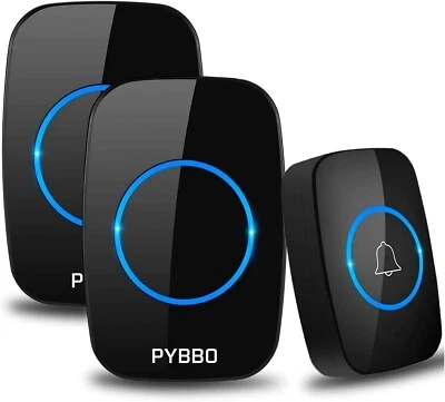 PYBBO CAMPANELLO SENZA FILI WIRELESS DIGITALE IP55 PORTE CASA UFFICIO DOPPIO RICEVITOR