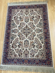 Karastan Ivory Sarouk 760 Oriental Area Rug  4'3"x6' 100% Premium, Worsted Wool - Picture 1 of 11