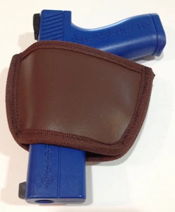 Kel-Tec P-3AT Inside IWB Outside OWB Waistband Gun Holster | Brown Leather - Picture 1 of 4