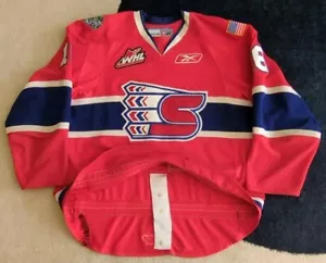 Maglia Spokane Chiefs Mike Aviani Game Worn autografo cucita due volte 2011 taglia 56 - Foto 1 di 13