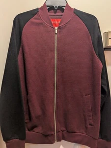 Guess Men's Small Black W/Red Sleeves Full Zip Jacket - Picture 1 of 9