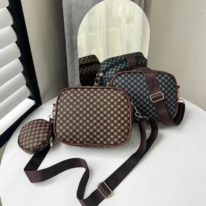 Vintage Fashion Shoulder Bag Women's Solid PU Leather Crossbody Tote Handbag - Picture 1 of 10