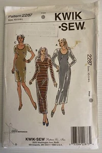 Vestidos de punto elásticos Kwik Sew 2287 años 90 tallas con patrón de costura: XS-S-M-L - Imagen 1 de 5