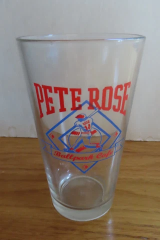 Vintage PETE ROSE No. 14 BALLPARK Cafe CINCINNATI REDS 6" Glass Cover