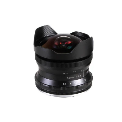 7.5mm f2.8 fisheye lens Fr Panasonic Olympus Micro4/3 cameras GH1 GH2 E-M1E-M5 - Image 1 of 4