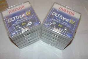 8 Maxell DLT-IV 40 GB DLT Tapes 183270 1/2" Tape Cartridge Made in Japan - Picture 1 of 11
