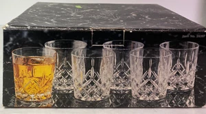 Set of 6 Toscany 24% Lead Crystal Old Fashioneds, 12 oz glasses, Opened Box - Picture 1 of 7