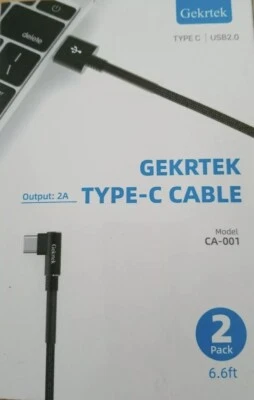 Fast Charging Type-C Cable 6.6ft 2pk - Image 1 of 3