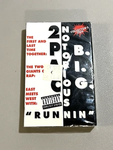 2Pac & The Notorious B.I.G. Runnin' (Cassette Tape Single, 1996) -NEW SEALED HTF - Picture 1 of 6