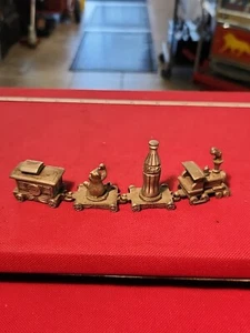Vintage 1995 Coca Cola Fine Pewter 4 Piece Collectable Train Set Miniature NICE! - Picture 1 of 24