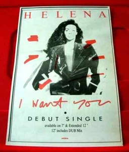 Helena Springs I Want You Vintage ORIGINAL 1986 Press/Magazine ADVERT 11"x 7.5" - Picture 1 of 3
