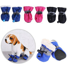 4pcs Puppy Shoes Pet Soft-soled Pet Dog Shoes Winter Waterproof PrewalkersCA