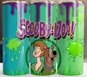 Scooby Shaggy Tumbler 20oz Stainless Steel Cup Travel Mug Straw Lid - Picture 1 of 6
