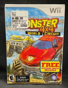 Monster 4x4: World Circuit w/Steering Wheel (Nintendo Wii) NEW - Picture 1 of 6