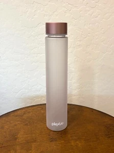 Plexus Water Bottle Transparent Slim Size Shaker Bottle Pink Metallic 16 oz New - Picture 1 of 2