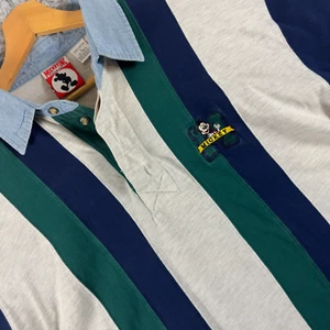 Authentic Vintage Disney Mickey Mouse Rugby Short Sleeve Striped Polo L - Bild 1 von 7