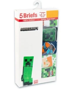 Minecraft Boys 5 Pack Assorted Briefs Size 8 underwear - Picture 1 of 5