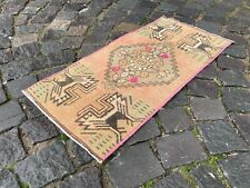 Doormats, Vintage Rug, Handmade Rug, Turkish, Small Rug, Organic | 1,2 x 2,5 ft 