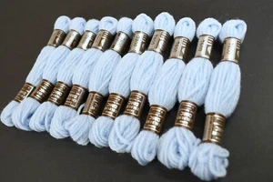 ✅DMC Laine Colbert Tapestry Wool Yarn France Lot of 10 Skeins Lt.Blue #7800 - Picture 1 of 9
