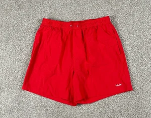 Huk Pursuit Volley Shorts Herren Large rot über Knie Badehose Angeln gefüttert - Bild 1 von 11