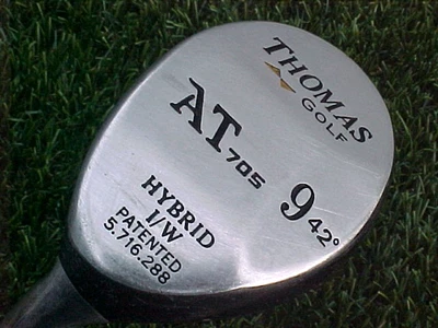 Left Hand LH Thomas AT705 Hybrid Iron I/W Golf Club 42* 9 Iron w R Flex Graphite - Image 1 of 4