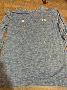 Men’s Under Armour Heatgear Xl Light Blue Top - Picture 1 of 7