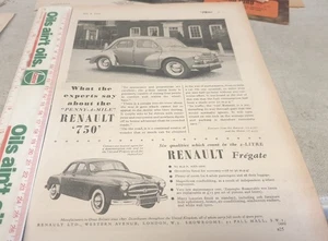 1955 RENAULT 750 4CV & FREGATE UK Sales Advert - Bild 1 von 1