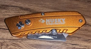 Mini Husky Utility Knife Box Cutter Folding Locking Razor - Picture 1 of 8