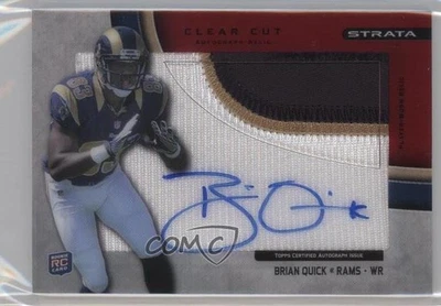 2012 Topps Strata Clear Cut Rookie Relics Red /30 Brian Quick RPA Patch Auto RC - Image 1 of 2