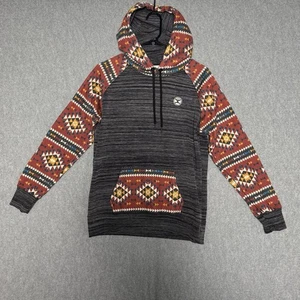 Hooey Rodeo Pullover Hoodie Multi Color Adult Size M Southwestern Design - Picture 1 of 5
