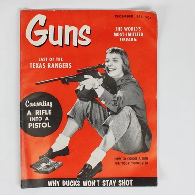 Vintage Guns Magazine December 1955 Featuring the Last of the Texas Rangers  - Image 1 of 4
