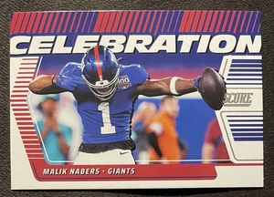 2025 Score Malik Nabers Celebration Insert #C-MNA Giants - Picture 1 of 2