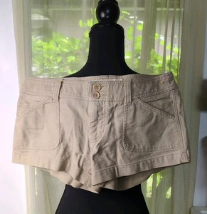 Abercrombie & Fitch heiße Shorts Größe 6 niedriger Bund khaki  - Bild 1 von 9