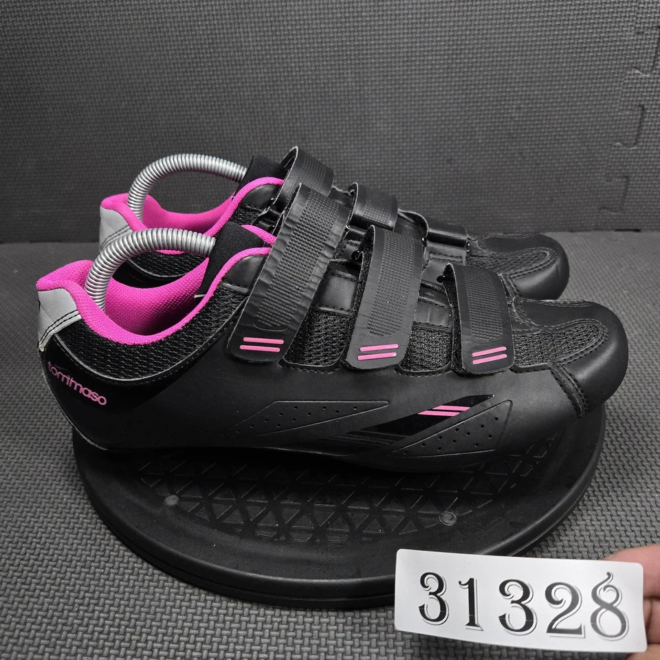 Tommaso Pista 100 Zapatos de Ciclismo para Mujer 10.5 EU 42 SPD Botines de 2 Pernos Negro Rosa Foto 1 de 4