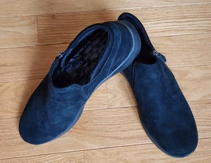 Botines planos de gamuza negros Aetrex Addie para mujer talla 41/10 nuevos sin etiquetas - Imagen 1 de 7