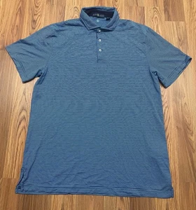Polo Ralph Lauren Shirt Mens Extra Large Pro Fit Wicking Stripe Blue - Picture 1 of 9