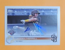 2022 Topps Pro Debut Jackson Merrill Autographs Auto #PD-103 San Diego Padres