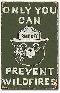 Smokey Bear Schild The Forest SMOKEY BEAR THE Vintage Look Verhindern SCHILD Dose - Bild 1 von 5