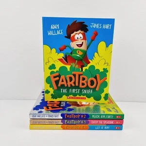 Fartboy Book Lot x4 by Adam Wallace & James Hart Paperbacks 1-4 The First Sniff - Picture 1 of 18