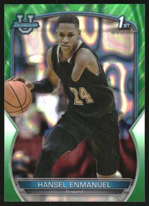 2022-23 Bowman Chrome University Green Lava Refractors #52 Hansel Enmanuel /99
