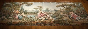 Antique Huge Hand Woven Old World Tapestry late 1800s 11'x 5'  Wool & Silk - Picture 1 of 12