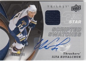 2008-09 Upper Deck Trilogy Scripted Swatches Third Star Ilya Kovalchuk 94/100